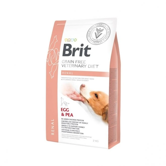 Brit Veterinary Diet Renal kornfritt tørrfôr med egg og erter til hund 2 kg