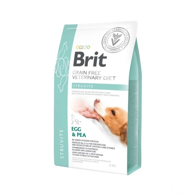 Brit Veterinary Diet Struvite kornfritt tørrfôr med egg og erter til hund 2 kg