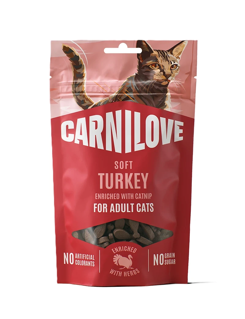 Carnilove Soft Snack med kalkun og kattemynte til katt 50 g