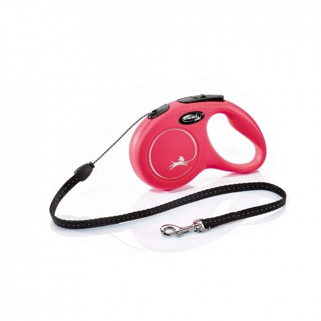 Flexi New Classic Cord rullebånd til hund rød str S 5 m maks 12 kg