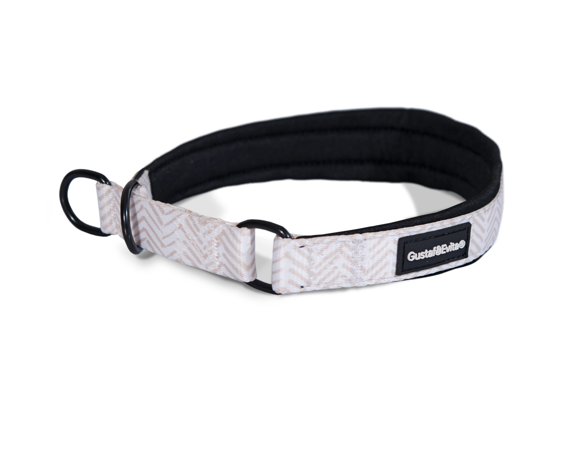 Gustaf och Evita Chicish halvstrup-hundehalsbånd mønstret str XXS 15 mm x 25-35 cm