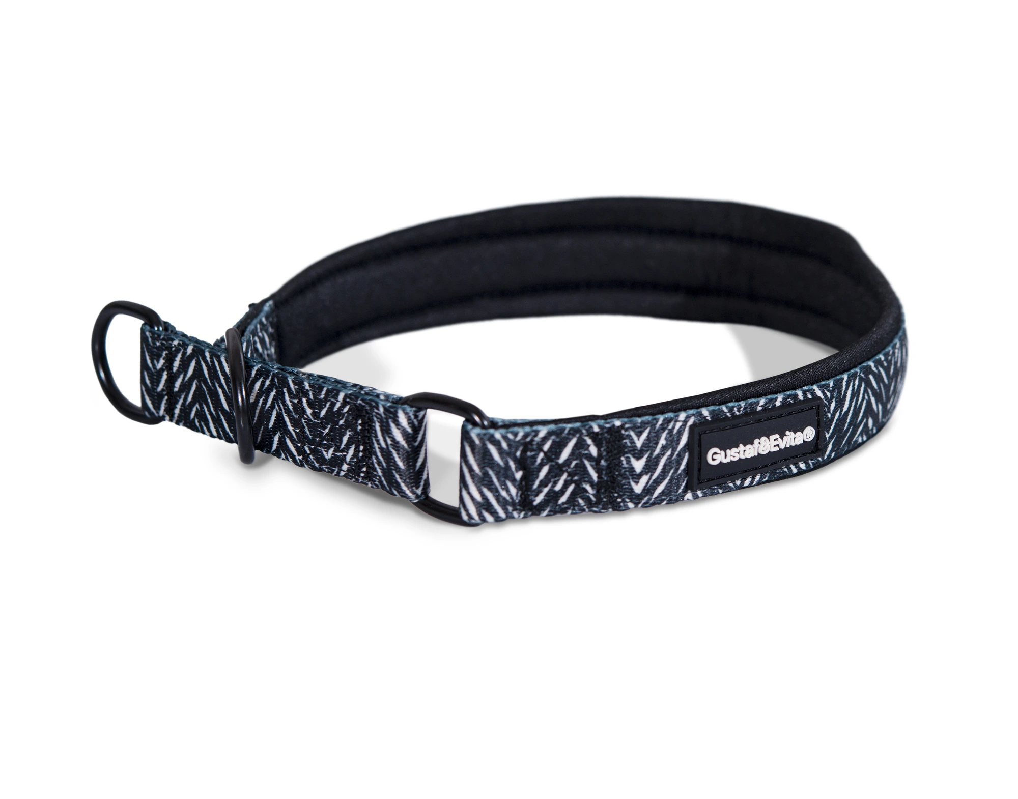 Gustaf och Evita Finessish halvstrup-halsbånd til hund mønstret M 20 mm x 40-50 cm
