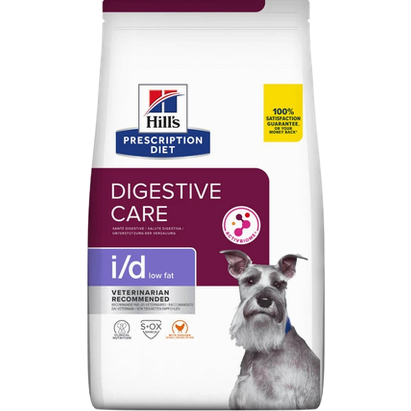 Hill's Prescription Diet i/d Digestive Care Low Fat tørrfôr med kylling til hund 1,5 kg