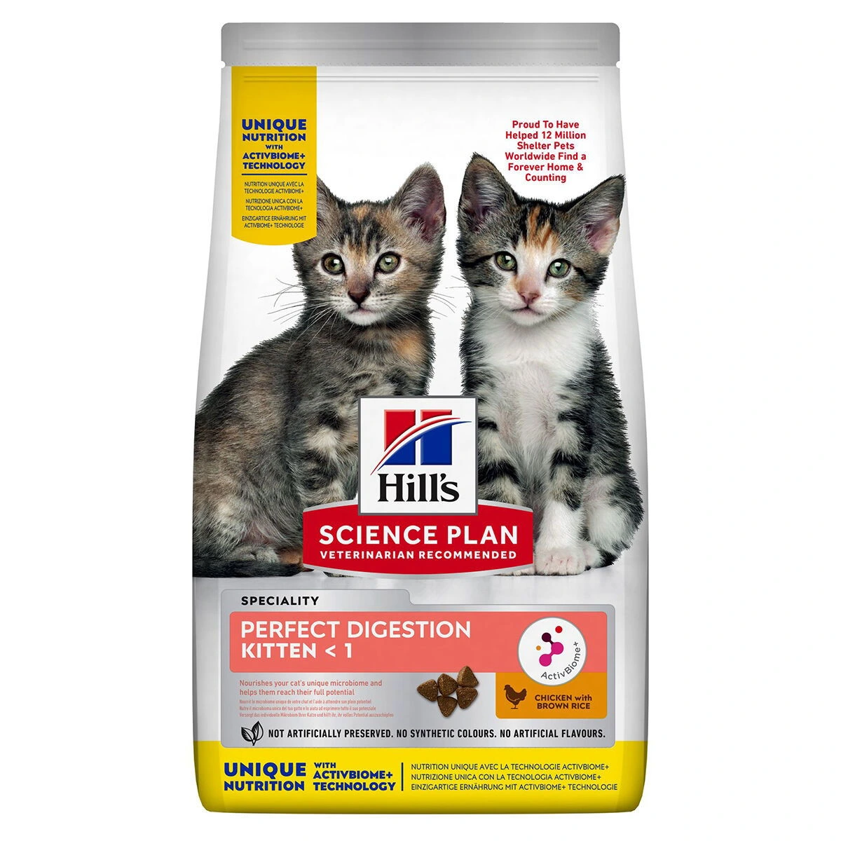 Hill's Science Plan Perfect Digestion tørrfôr med kylling og ris til kattunge 7 kg