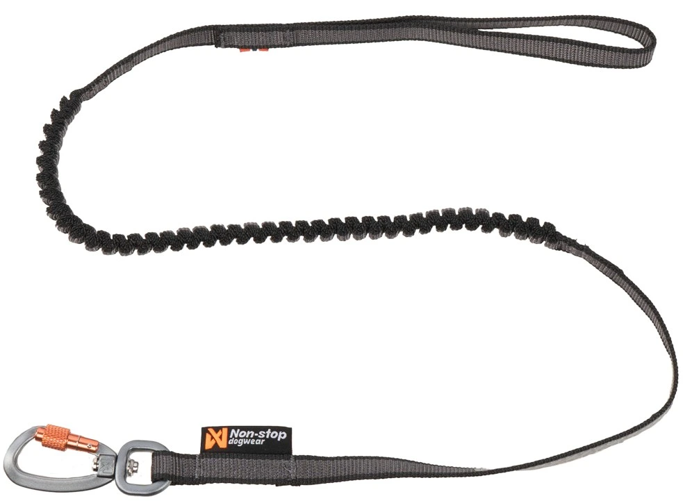 Non-stop dogwear Touring strikkbånd til hund grå 2 m x 13 mm