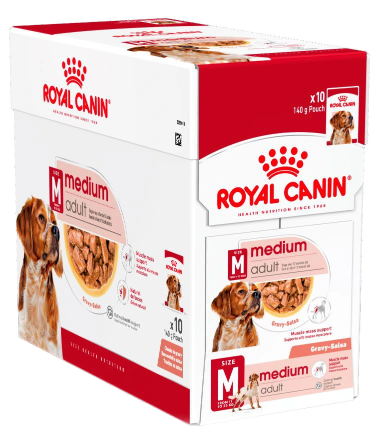 Royal Canin Medium Adult våtfôr i saus til hund 10 x 140 g