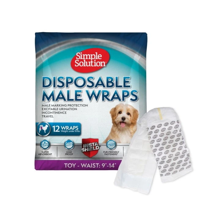 Simple Solution Disposable Male Wrap skvettebeskyttelse til hund str XS