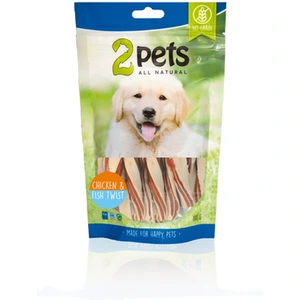 2pets Twist hundegodteri med kylling & fisk 400 g