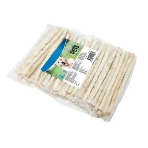 2pets tyggepinne vridd hvit til hund 12 cm / 7-8 mm 100 stk