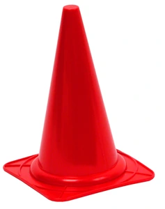 Akita markeringskjegle høy rød 28 cm