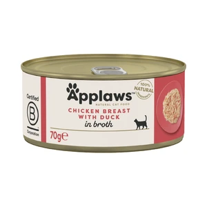 Applaws kylling og and i buljong til katt 70 g
