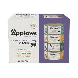 Applaws kylling og fisk i buljong til katt 12 x 70 g