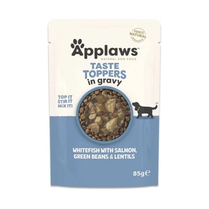 Applaws Taste Toppers hvitfisk med laks, bønner og linser i saus til hund 85 g