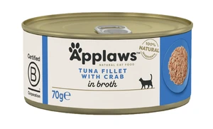 Applaws tunfisk og krabbe i buljong til katt 70 g