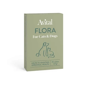Avital Flora kosttilskudd til hund og katt 45 stk