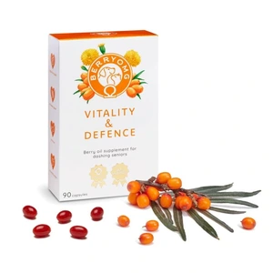 BERRYOMG Vitality & Defence kosttilskudd til hund 90 kapsler