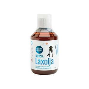 BioSalma fersk norsk lakseolje omega 3 til hund og katt 300 ml