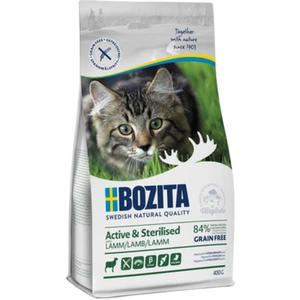 Bozita Active & Sterilised kornfritt tørrfôr med lam til katt 400 g