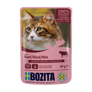 Bozita våtfôr med biff i gelé til katt 85 g