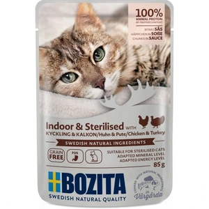 Bozita Indoor & Sterilised kylling og kalkun i saus til katt 85 g