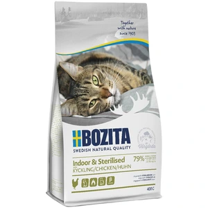Bozita Innendørs & sterilisert tørrfôr med kylling til katt 400 g