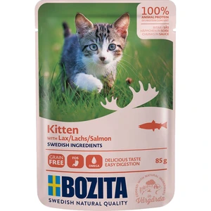 Bozita våtfôr med laks i saus til kattunge 85 g