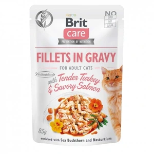 Brit Care kalkun og laks filé i saus til katt 85 g