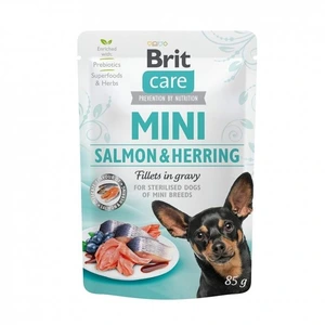 Brit Care Mini våtfôr med laks og sild i saus til hund 85 g