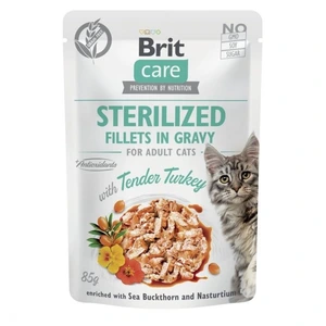 Brit Care Sterilized kalkun våtfôr i saus til katt 85 g