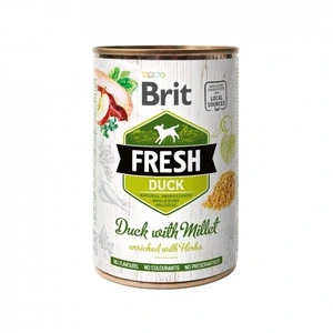 Brit Fresh våtfôr med and og hirse til hund 400 g