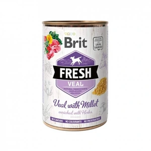Brit Fresh våtfôr med kalv og hirse til hund 400 g