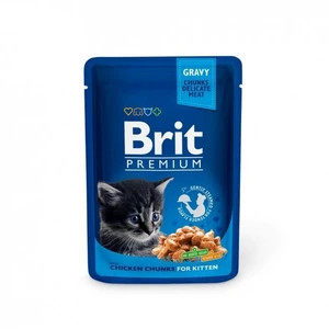 Brit Premium våtfôr i saus med kylling til kattunge 100 g