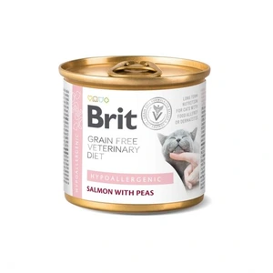 Brit Veterinary Diet Grain Free Hypoallergenic våtfôr med laks og erter til katt 200 g