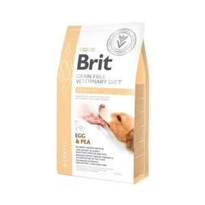 Brit Veterinary Diet Hepatic kornfritt tørrfôr med egg og erter til hund 2 kg