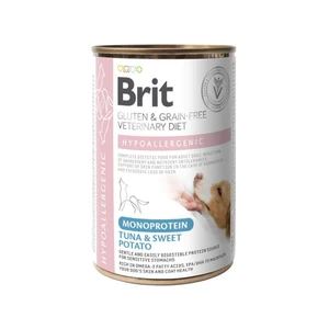 Brit Veterinary Diet Hypoallergenic Monoprotein veterinærfôr med tunfisk og søtpotet til hund 400 g