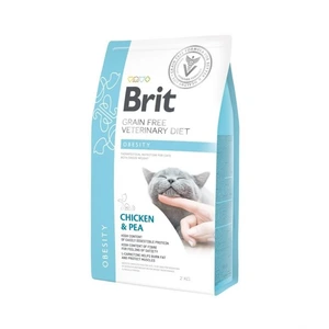 Brit Veterinary Diet Obesity kornfritt tørrfôr med kylling og erter til katt 2 kg