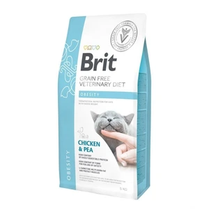 Brit Veterinary Diet Obesity kornfritt tørrfôr med kylling og erter til katt 5 kg