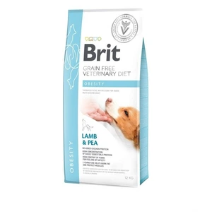 Brit Veterinary Diet Obesity kornfritt tørrfôr med lam og erter til hund 12 kg