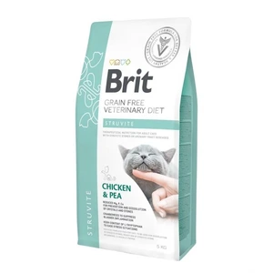Brit Veterinary Diet Struvite kornfritt tørrfôr med kylling og erter til katt 5 kg