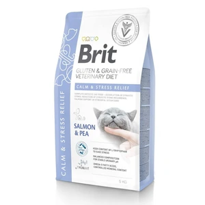 Brit Veterinary Diets Calm & Stress Relief kornfritt tørrfôr med laks og ert til katt 5 kg