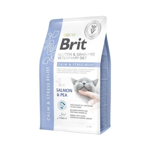 Brit Veterinary Diets Calm & Stress Relief kornfritt tørrfôr med laks og ert til katt 2 kg