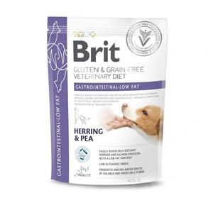 Brit Veterinary Diets Gastrointestinal Low Fat kornfritt tørrfôr med sild og ert til hund 400 g