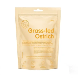 Buddy Petfoods Grass-Fed Ostrich godbiter til hund 200 g