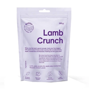 Buddy Petfoods sprø lammesnacks med tyttebær til hund 150 g
