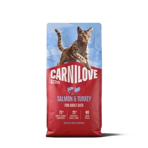 Carnilove Adult Active tørrfôr med laks og kalkun til katt av alle raser 6 kg