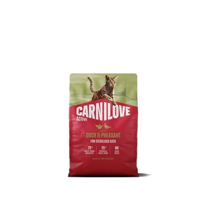 Carnilove Adult Sterilised Active tørrfôr med and og fasan til katt 2 kg