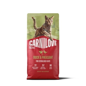 Carnilove Adult Sterilised Active tørrfôr med and og fasan til katt 6 kg