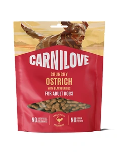 Carnilove Crunchy Snack med struts og bjørnebær til hund 200 g