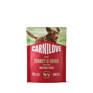 Carnilove paté med kalkun og vaktel og gul gulrot til hund 300 g