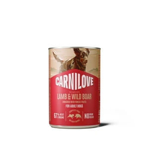 Carnilove paté med lam og villsvin til hund 400 g